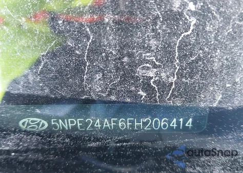 2015 Hyundai Sonata Se from USA, damaged, VIN 5NPE24AF6FH206641